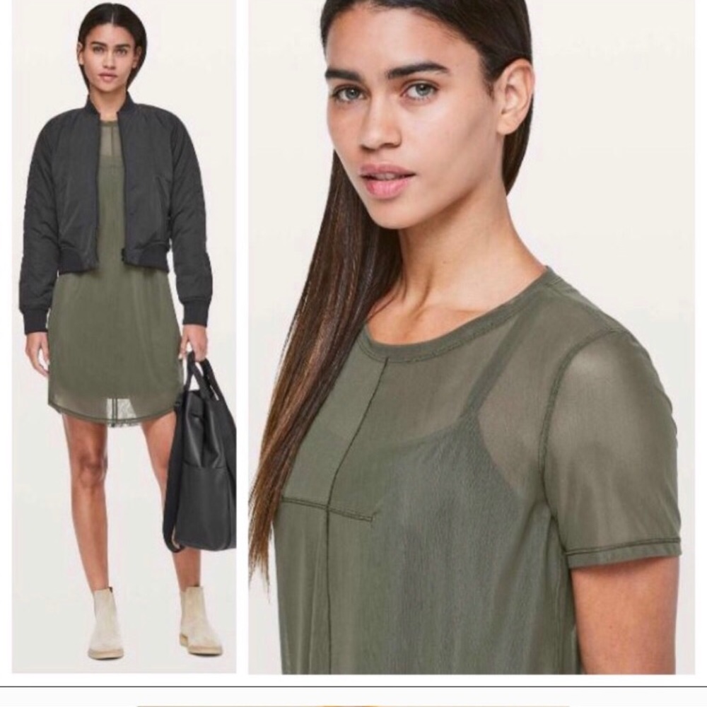 Lululemon Olive Athleisure Dress Size 4